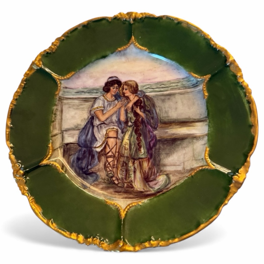 Vintage Decorative Plate‎ Featuring Romeo/Juliet 9.5"